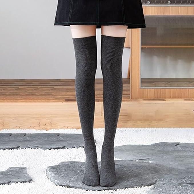 Wool Warm High Thigh Socks